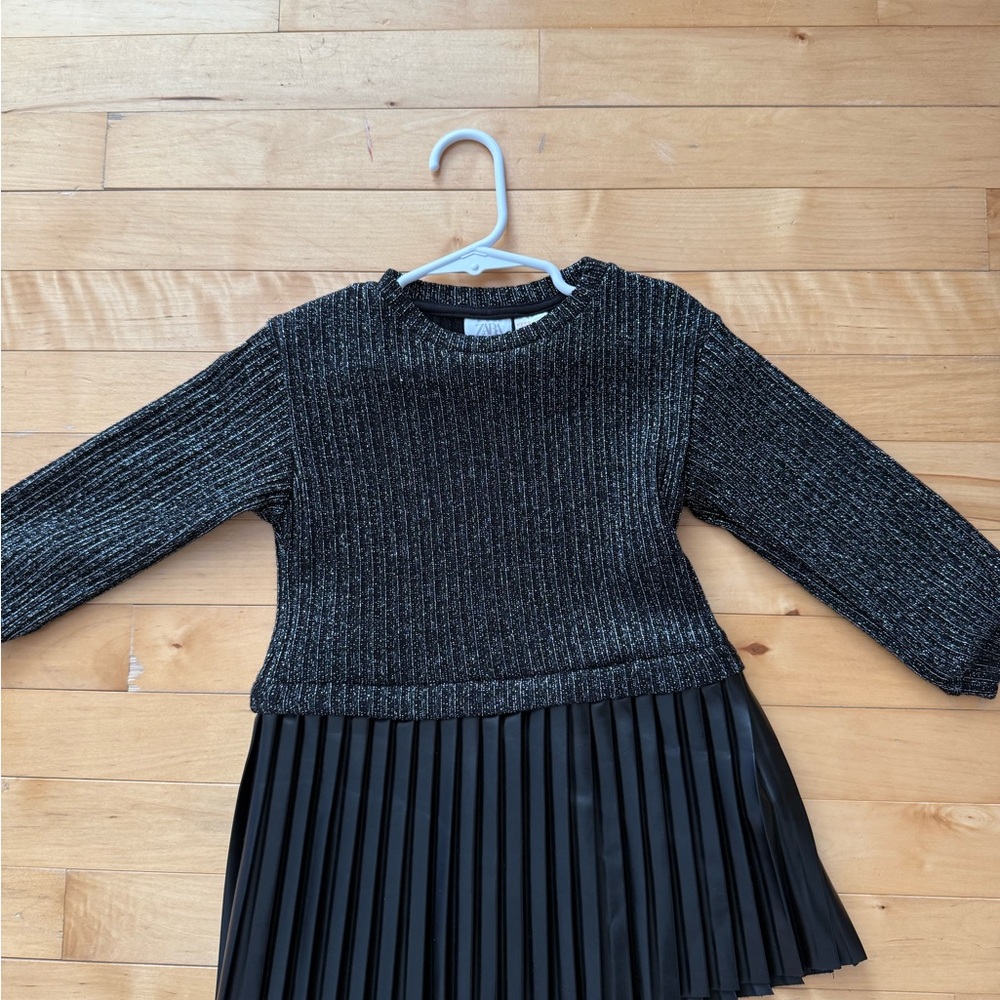 Zara Black and Gray Kids Dress
